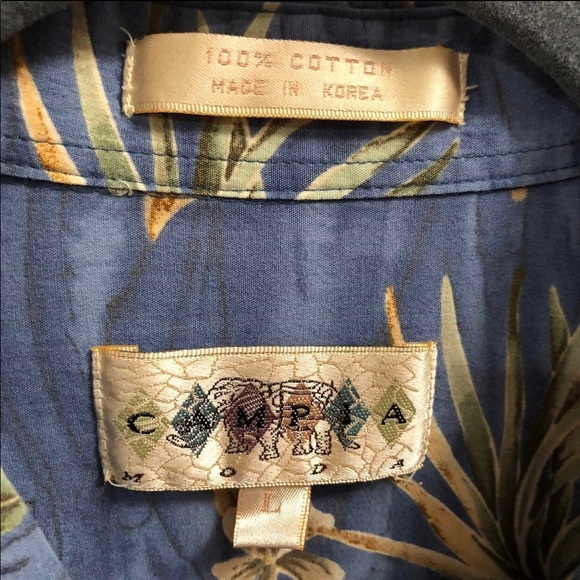 Campia Moda Mens Hawaiian Print Shirt Large - Picture 5 of 6